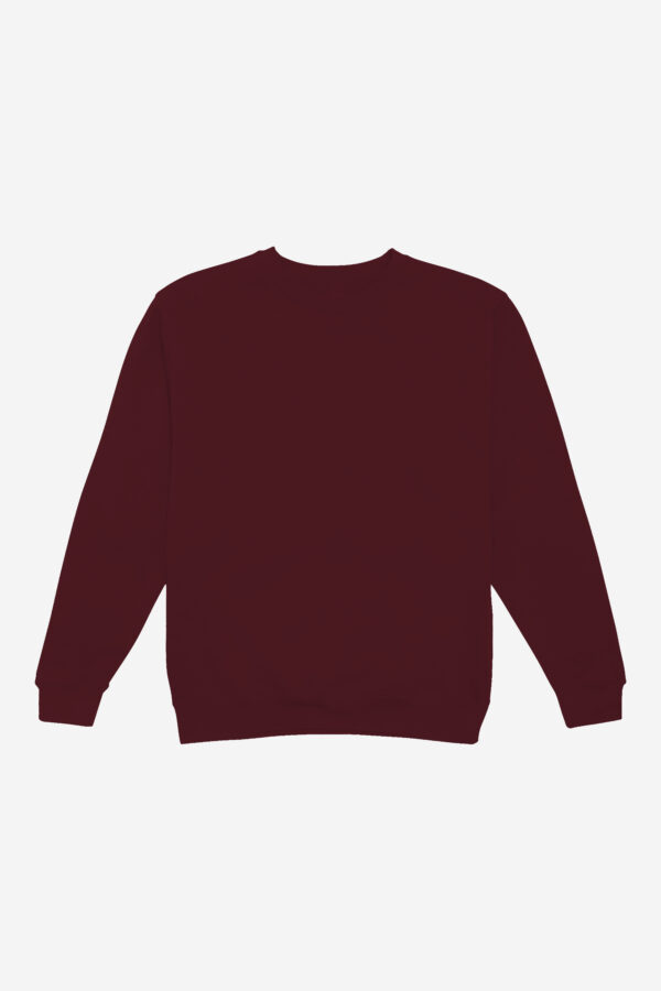 Plain Lightweight Regular Maroon Sweatshirt